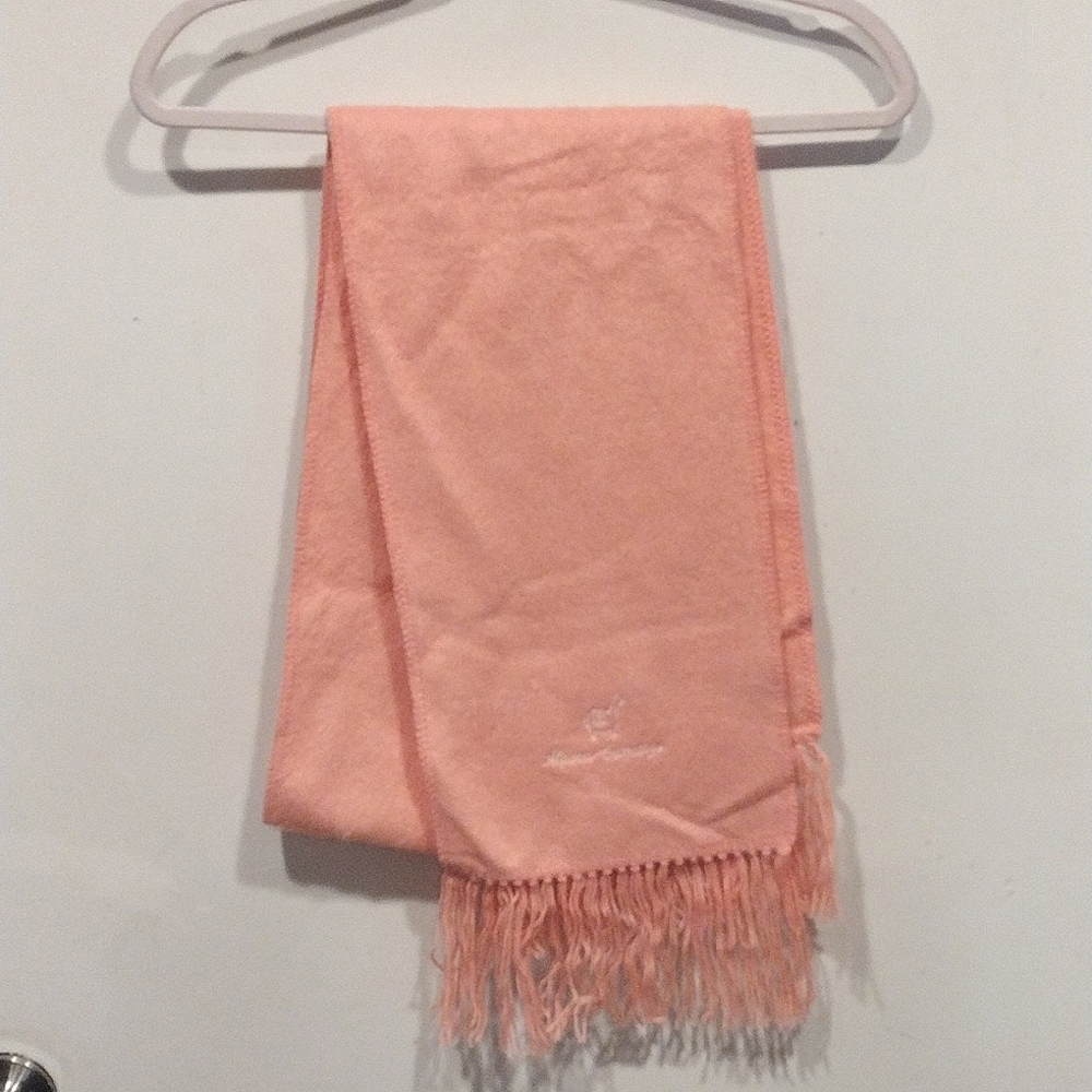 Alpaca Camargo Women's Long Pink Scarf Made in Peru Fringe Hem -Soft Cozy Winter